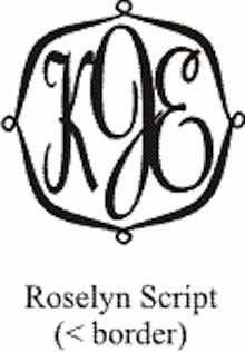 Roselyn Script with Special Border